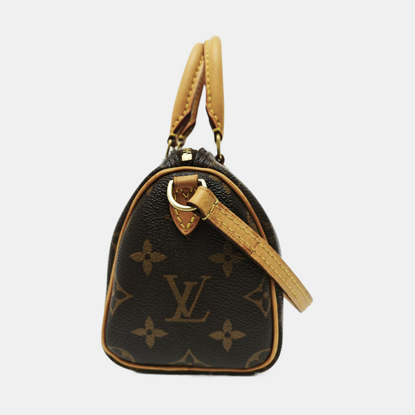 SPEEDY Nano Monogram Coated Canvas Brown