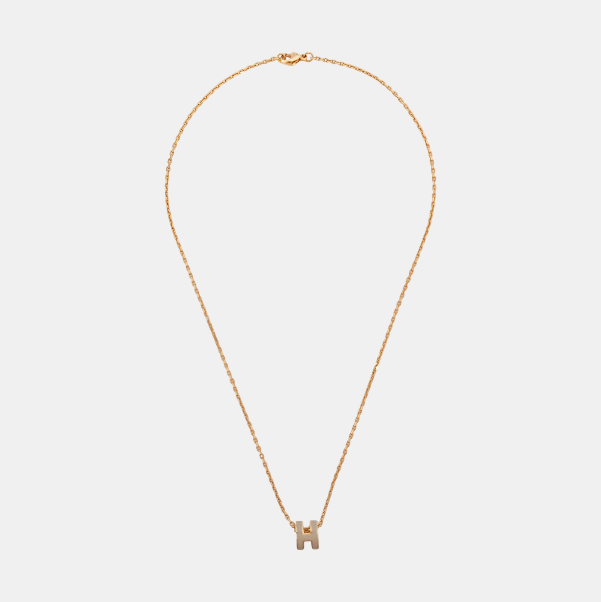 Pop H Metal Rose Gold Necklace