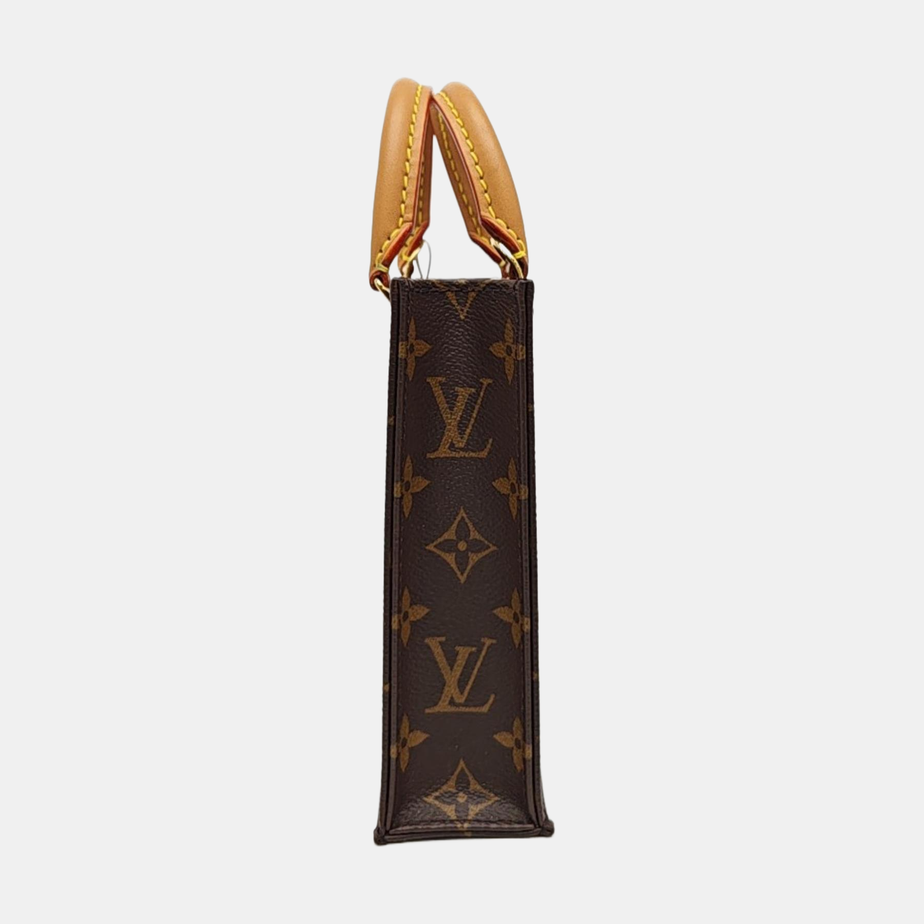 SAC PLAT Mini Monogram Coated Canvas Brown