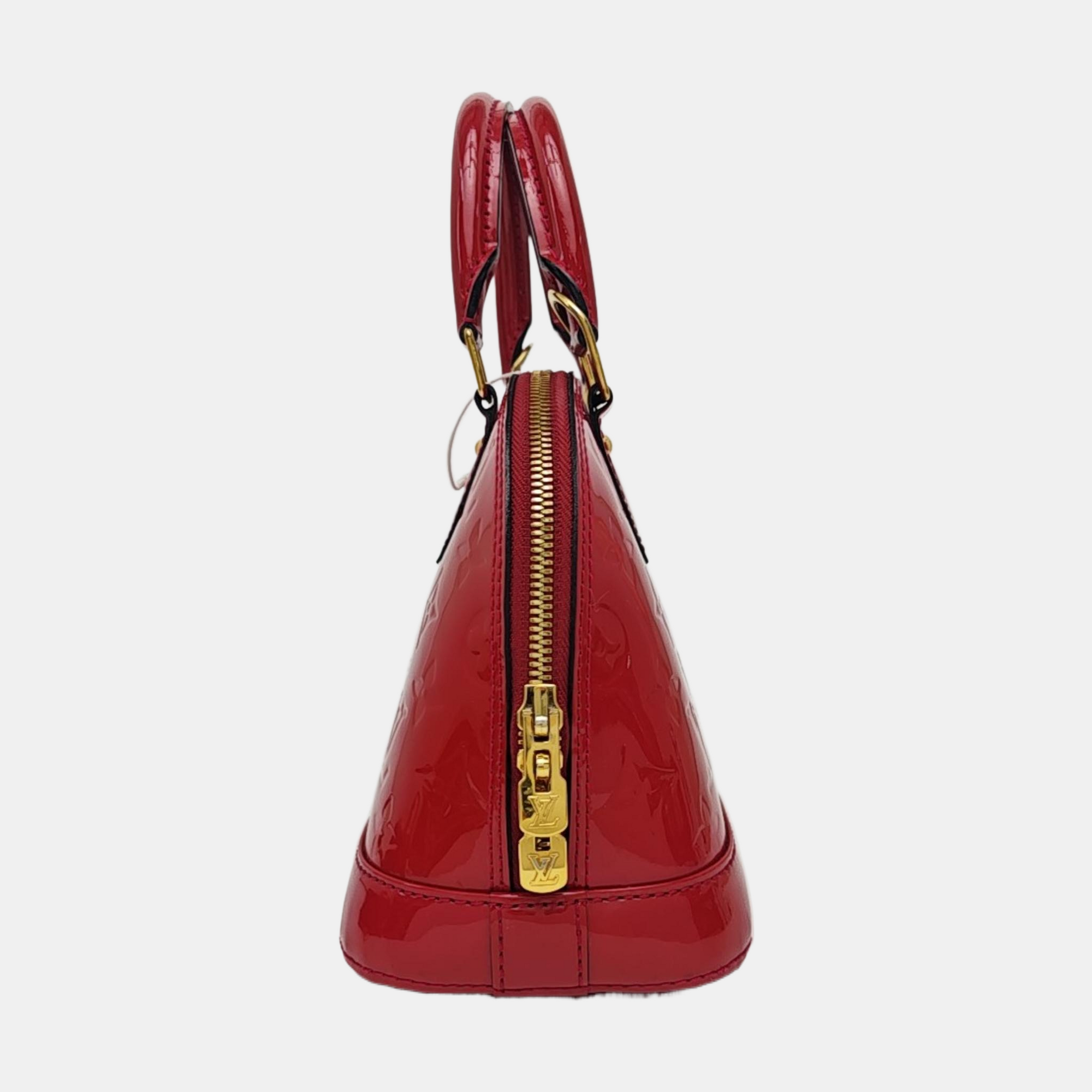 ALMA BB Monogram Patent Leather Red