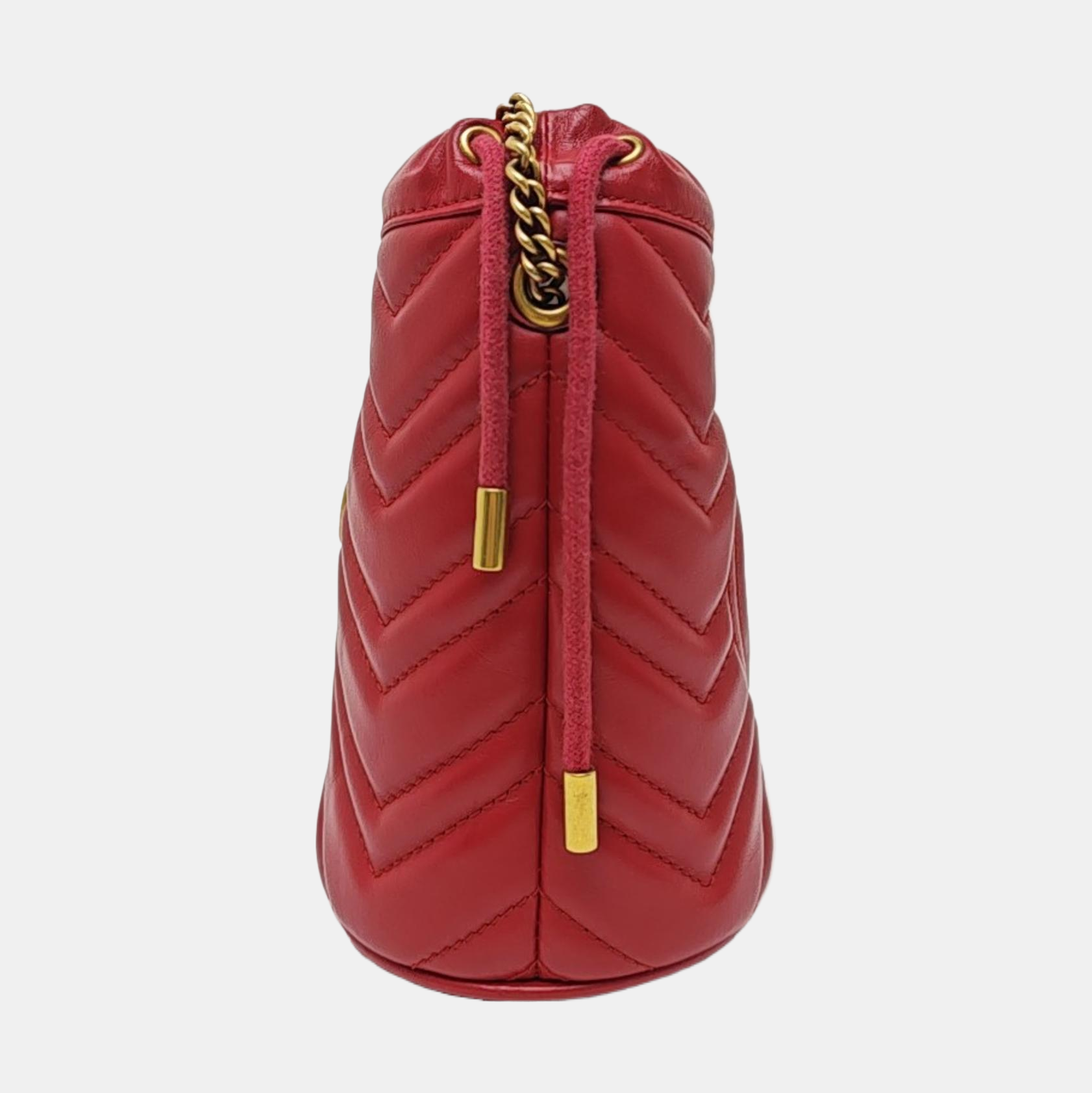 GG Marmont Mini Quilted Leather Red
