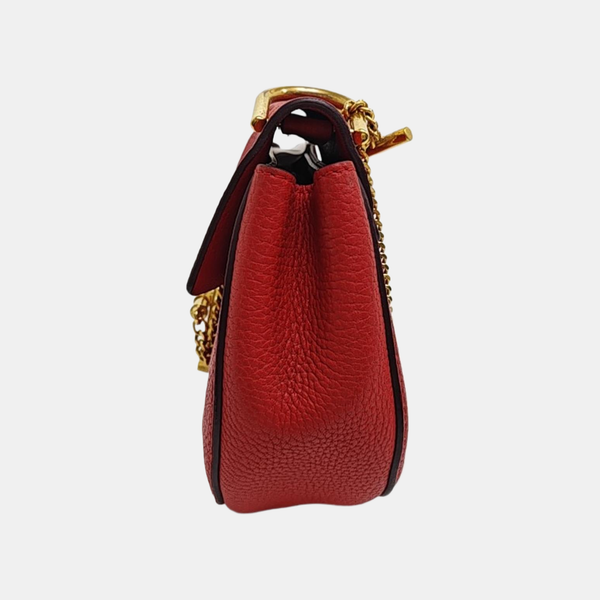 Drew Mini Calfskin Red