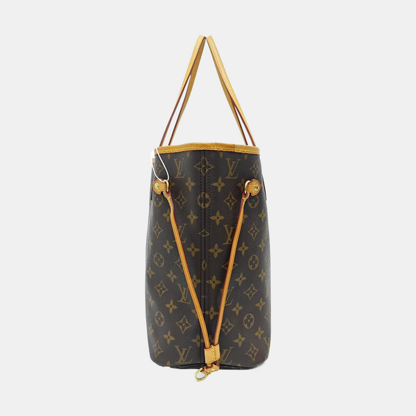 NEVERFULL MM Monogram Coated Canvas Brown