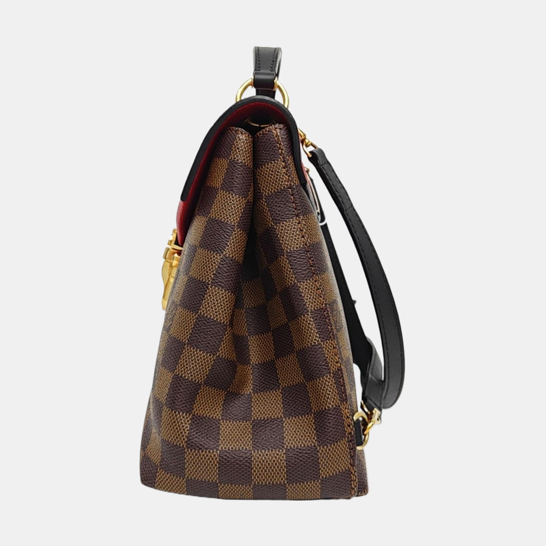 CLAPTON Damier Ebene Coated Canvas Brown