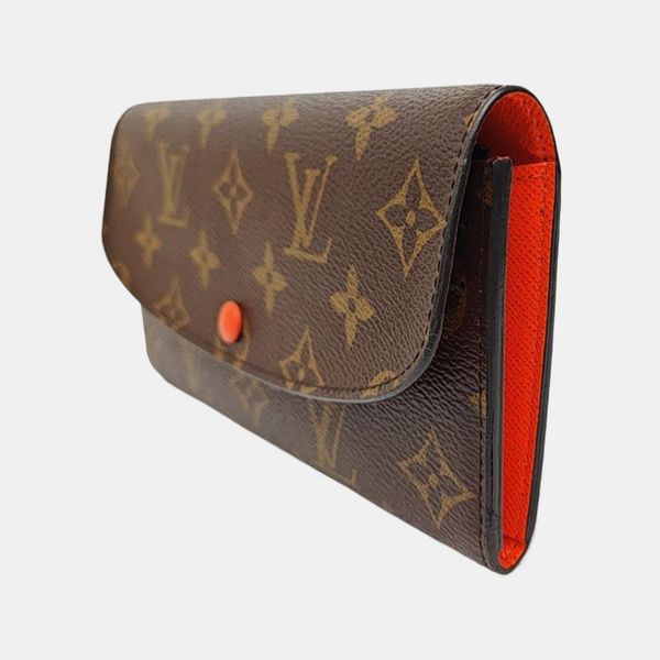 EMILIE Monogram Coated Canvas Brown Wallet