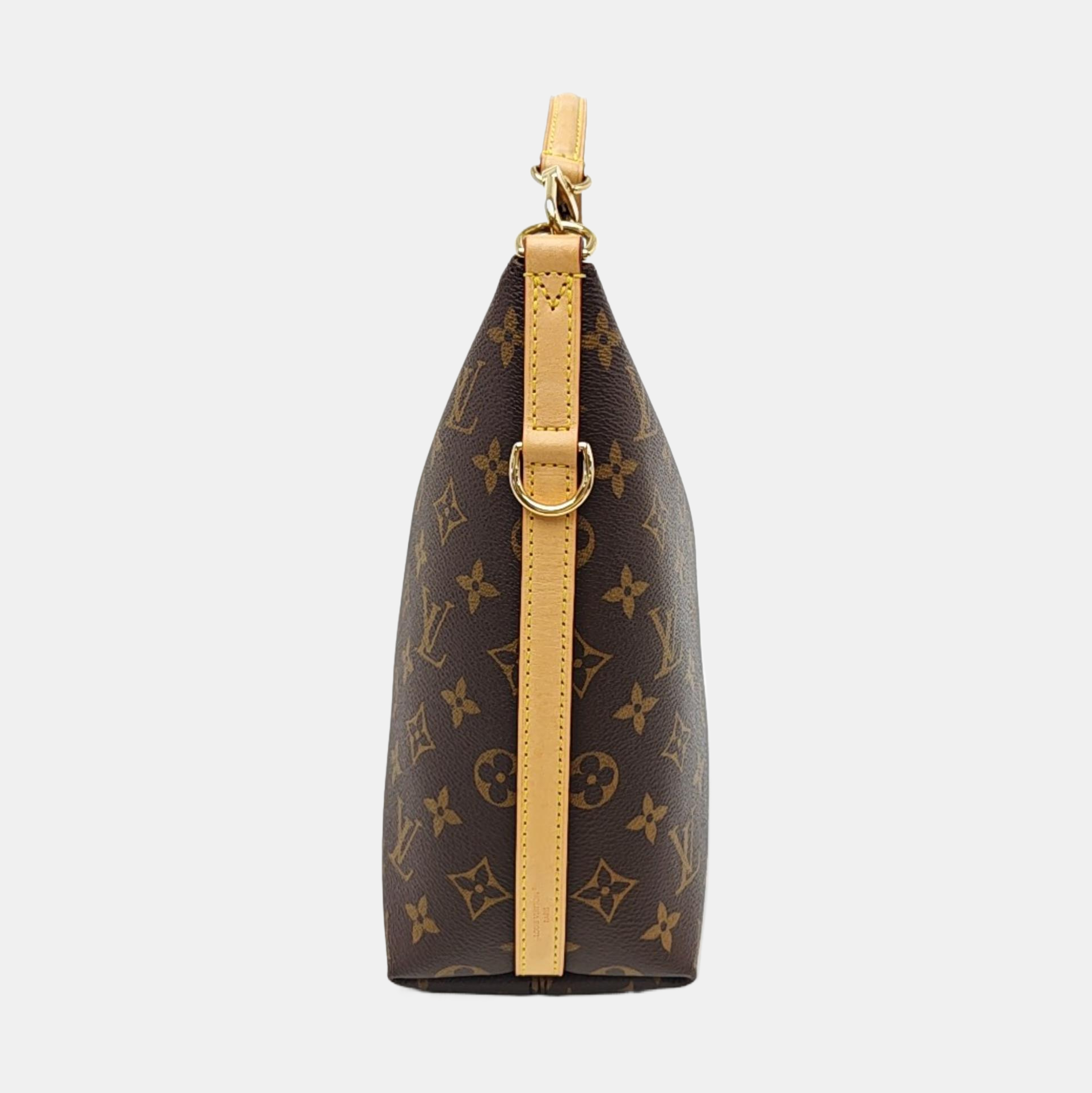 Monogram Coated Canvas Shoulder Bag Brown