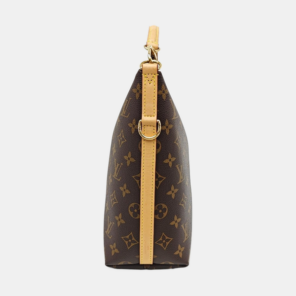 Monogram Coated Canvas Shoulder Bag Brown
