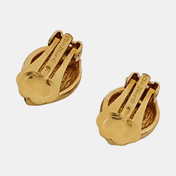 Metal Gold Clip On Earrings