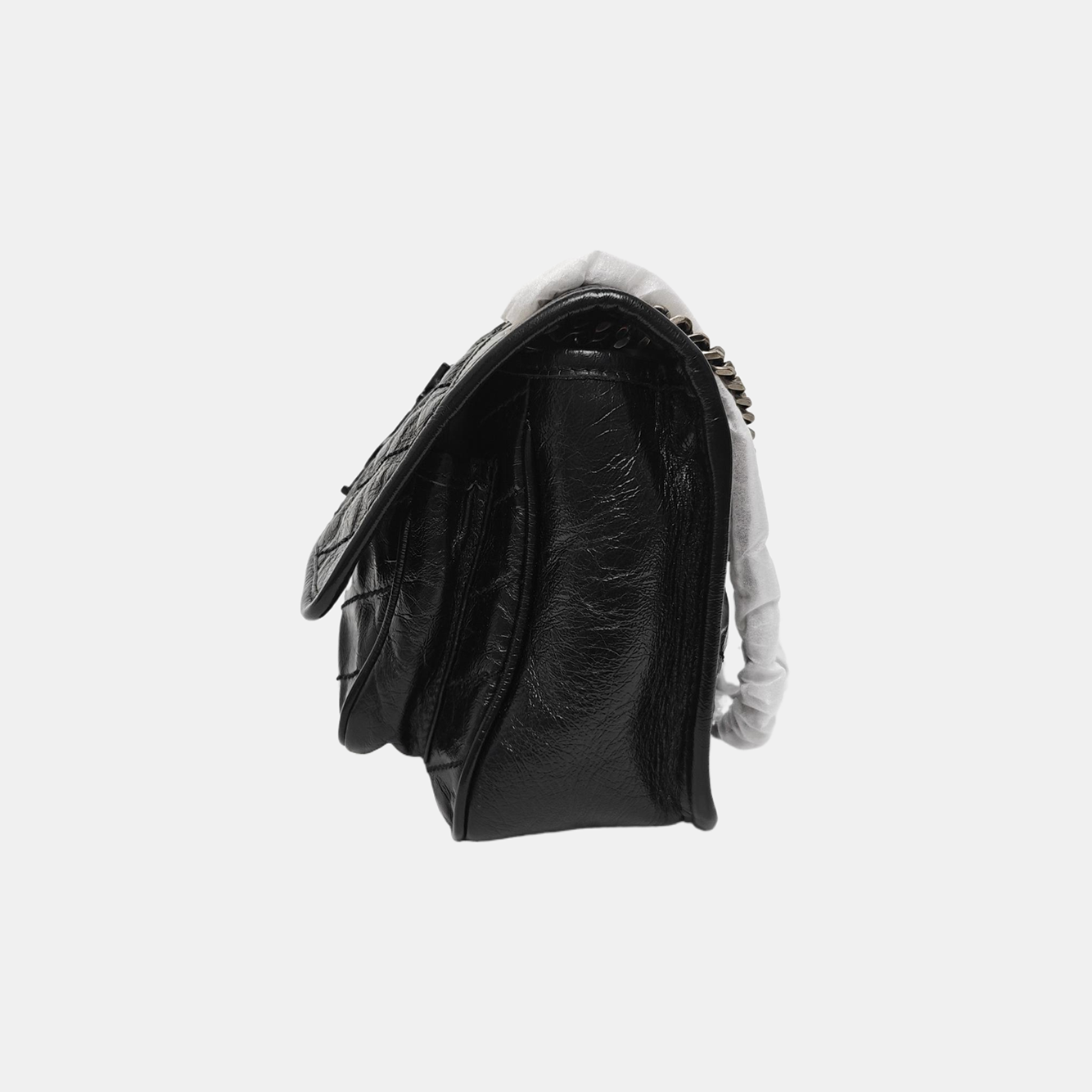 NIKI Small Chevron Calfskin Black