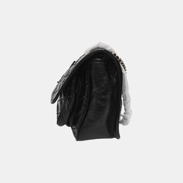 NIKI Small Chevron Calfskin Black