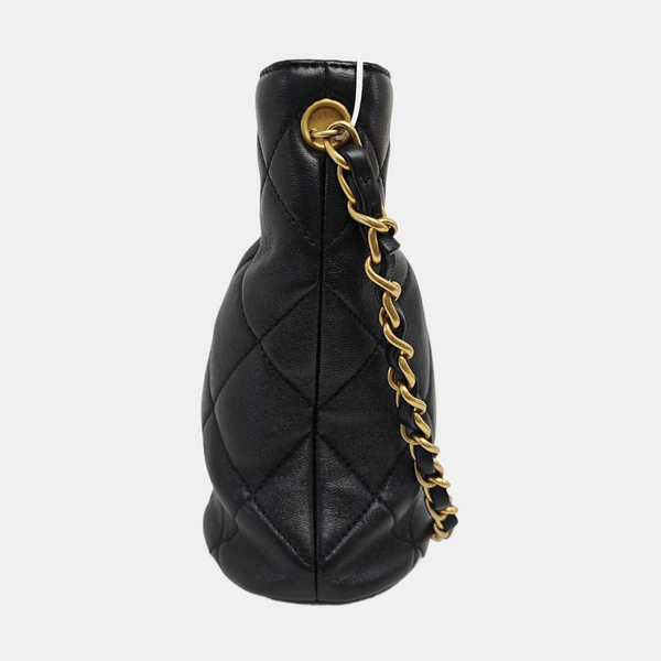COCO LOVE Quilted Lambskin Black