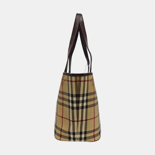 Coated Canvas Tote Bag Beige