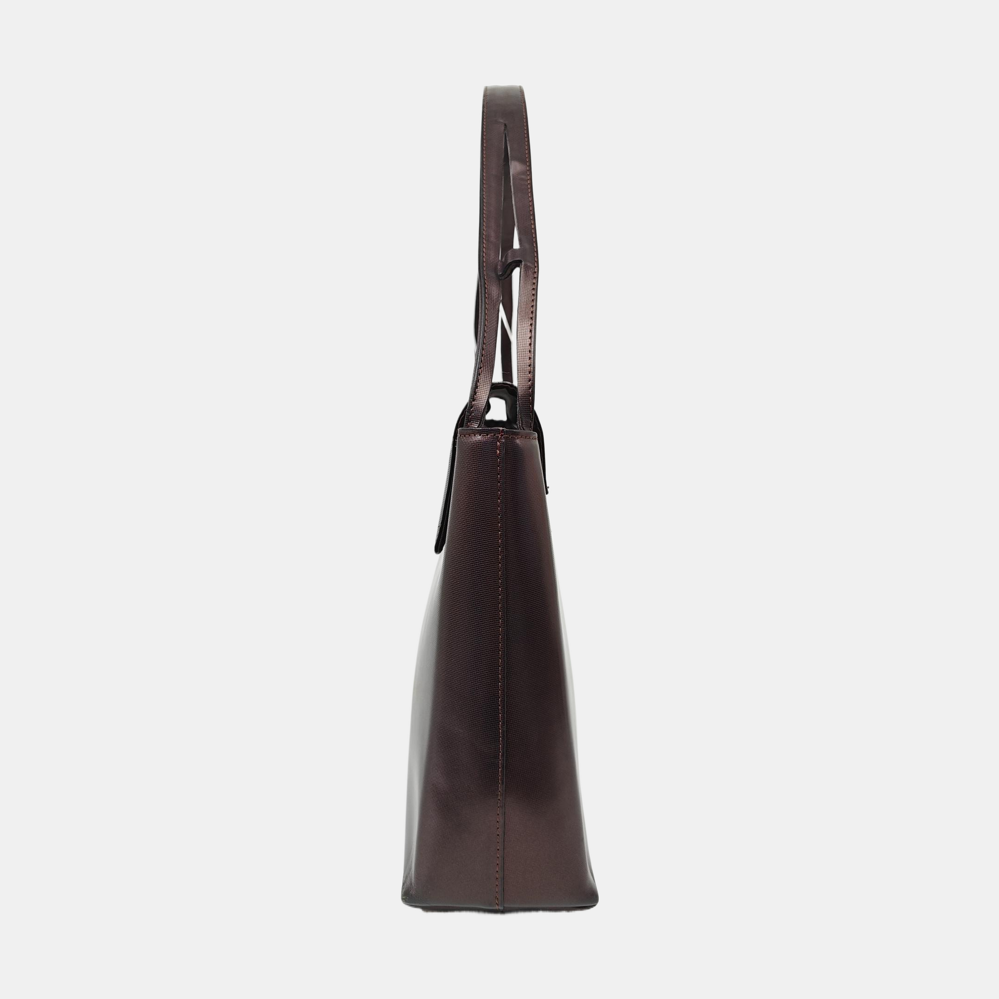 Calfskin Top Handle Bag Brown
