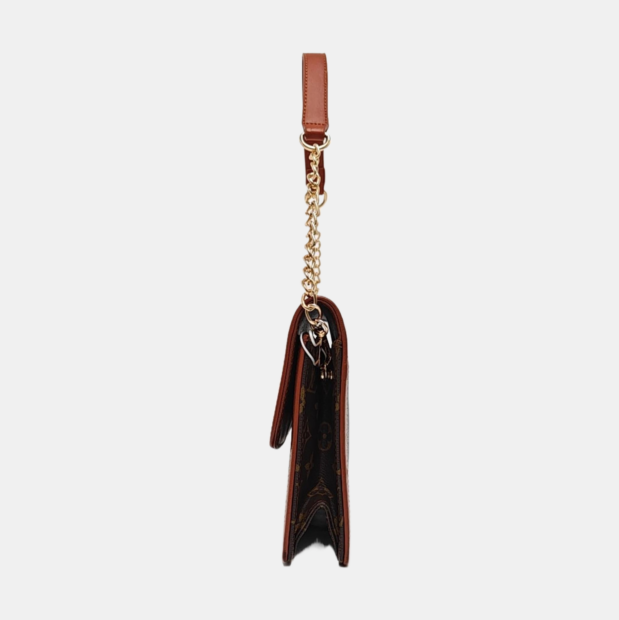 DAME GM Monogram Coated Canvas Brown