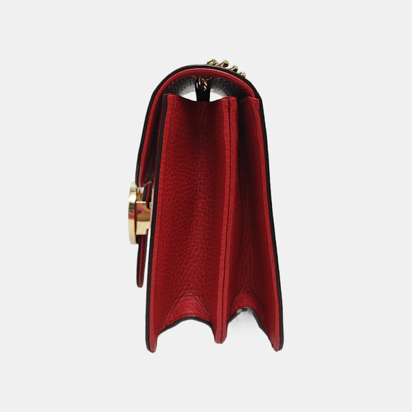 Interlocking G Small Calfskin Red