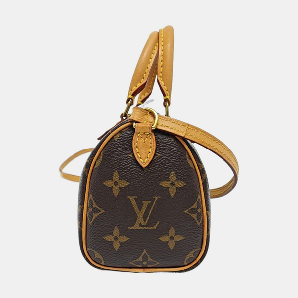 SPEEDY Nano Monogram Coated Canvas Brown