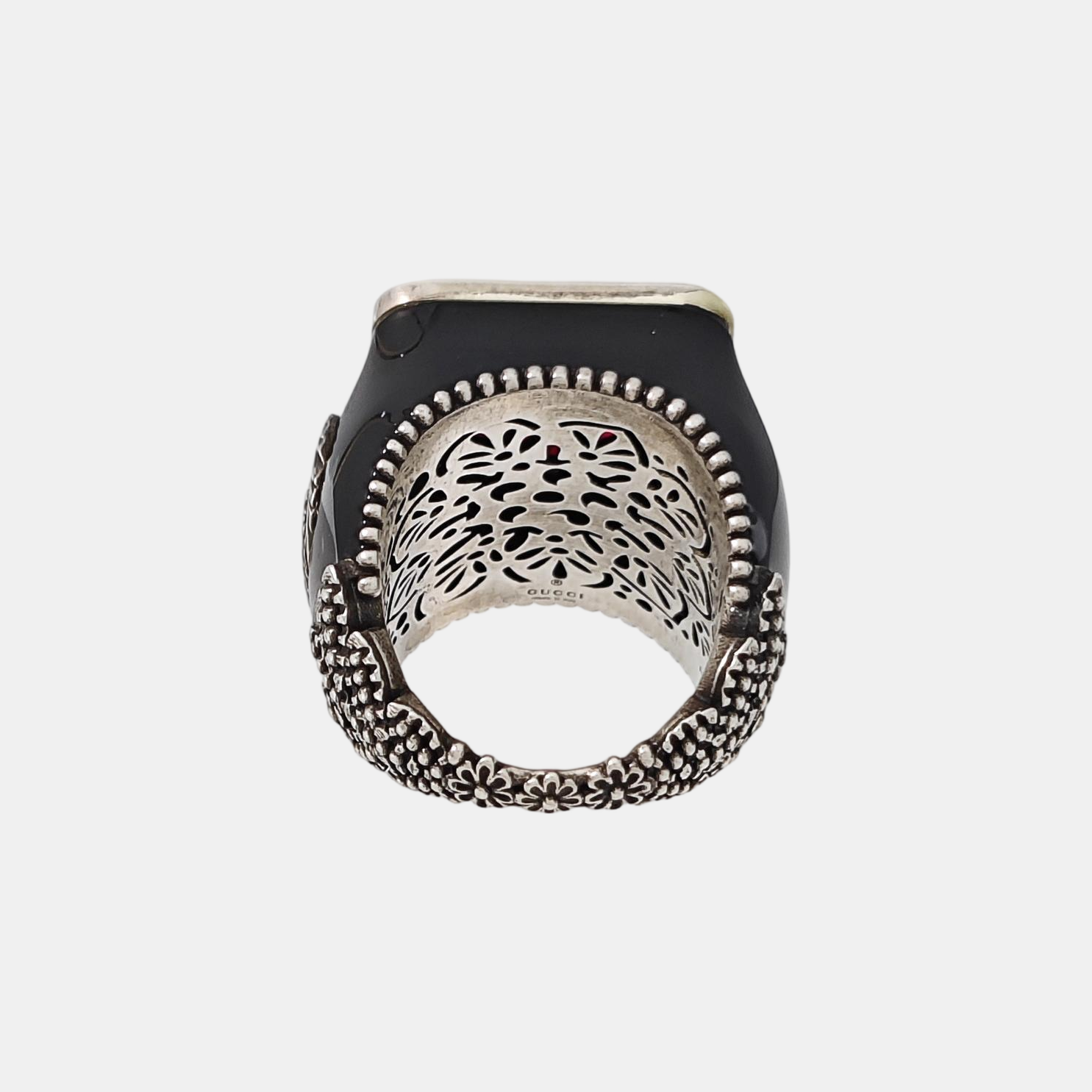 925 Sterling Silver Red Ring HK 12