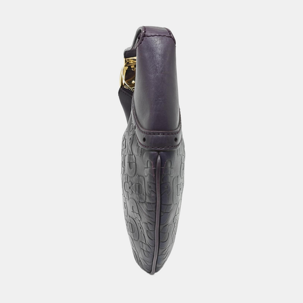 Calfskin Top Handle Bag Purple