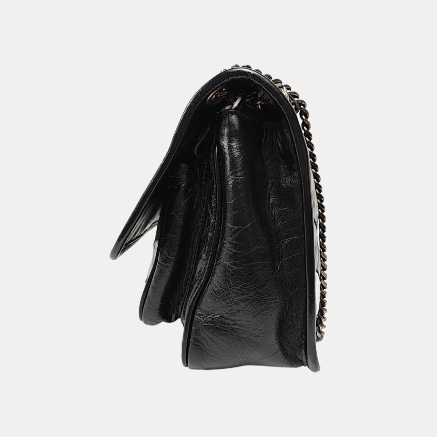 NIKI Small Chevron Calfskin Black