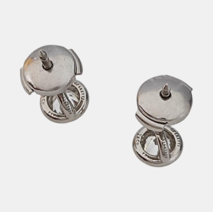 Platinum 950 Silver Stud Earrings