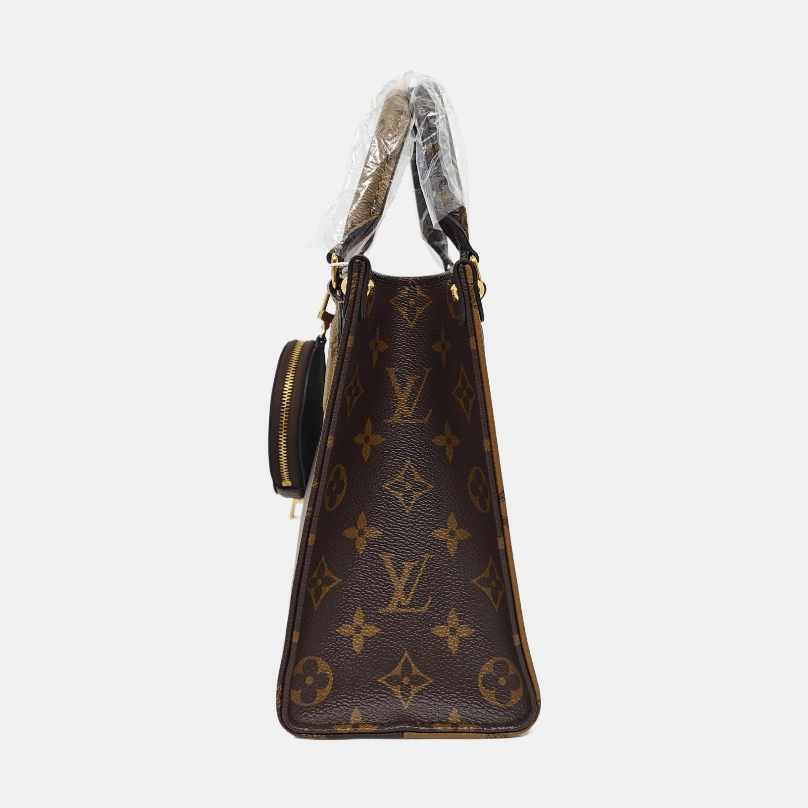 ONTHEGO PM Monogram Coated Canvas Brown