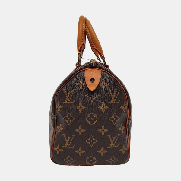 SPEEDY 25 Monogram Coated Canvas Brown