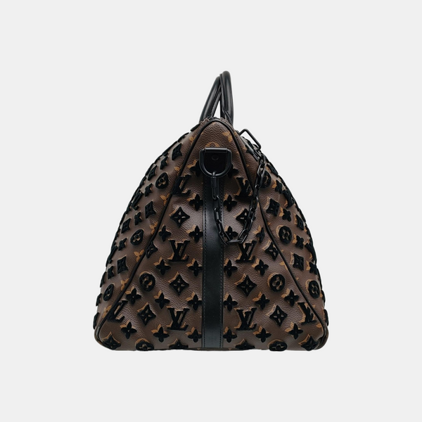 KEEPALL 50 Lona recubierta Monogram Marrón