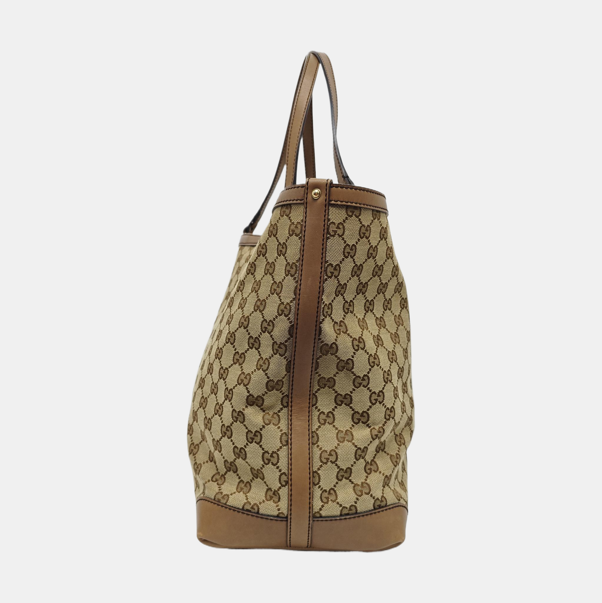 Monogram Canvas Tote Bag Beige