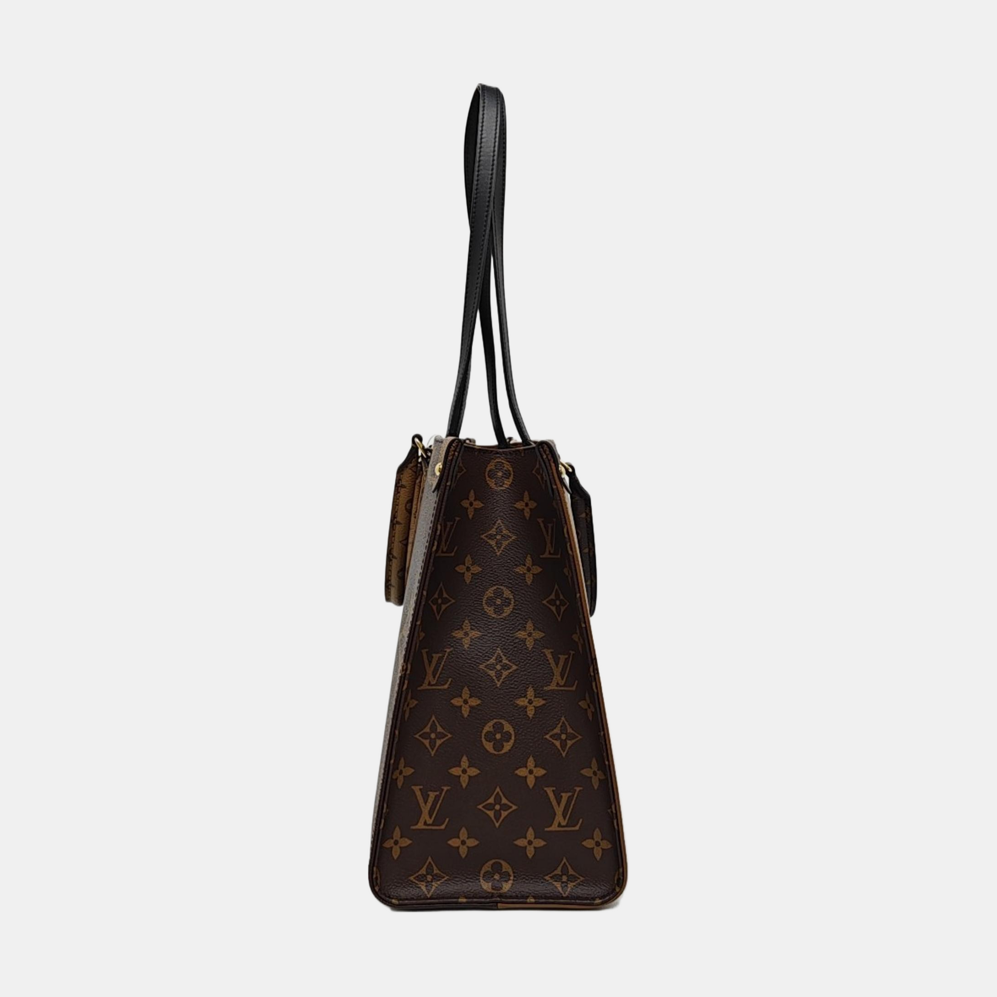 ONTHEGO MM Monogram Coated Canvas Brown