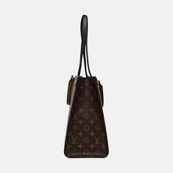 ONTHEGO MM Monogram Coated Canvas Brown
