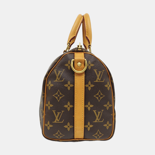 SPEEDY 25 Monogram Coated Canvas Brown