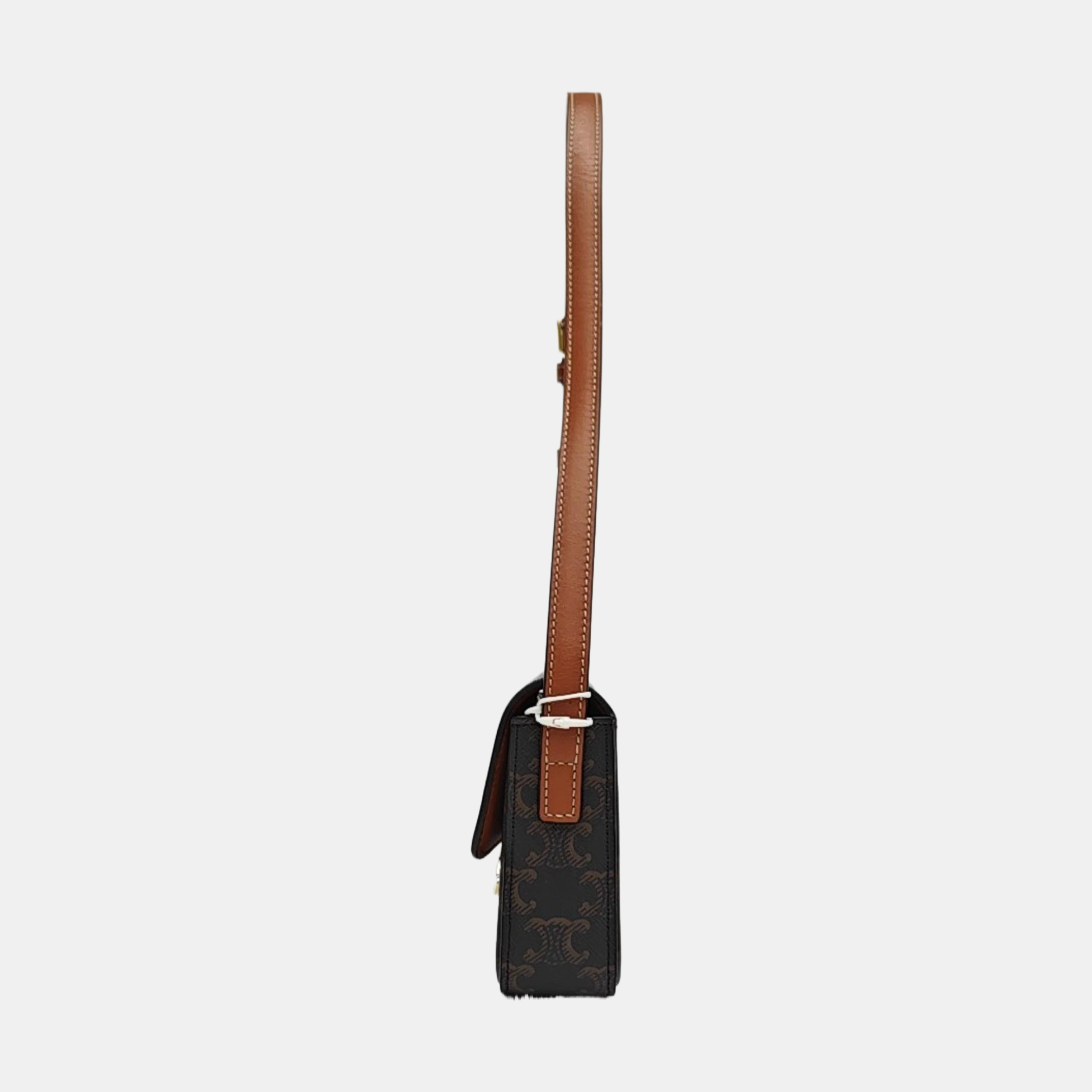 TRIOMPHE Small Coated Canvas Brown
