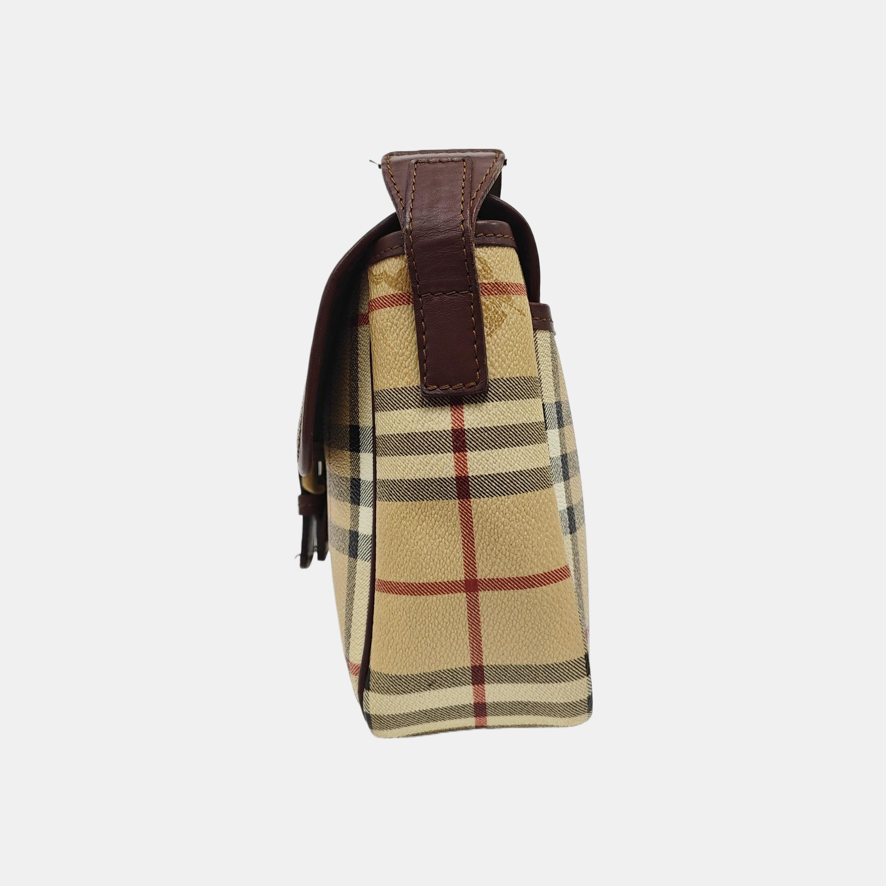 Coated Canvas Shoulder Bag Beige