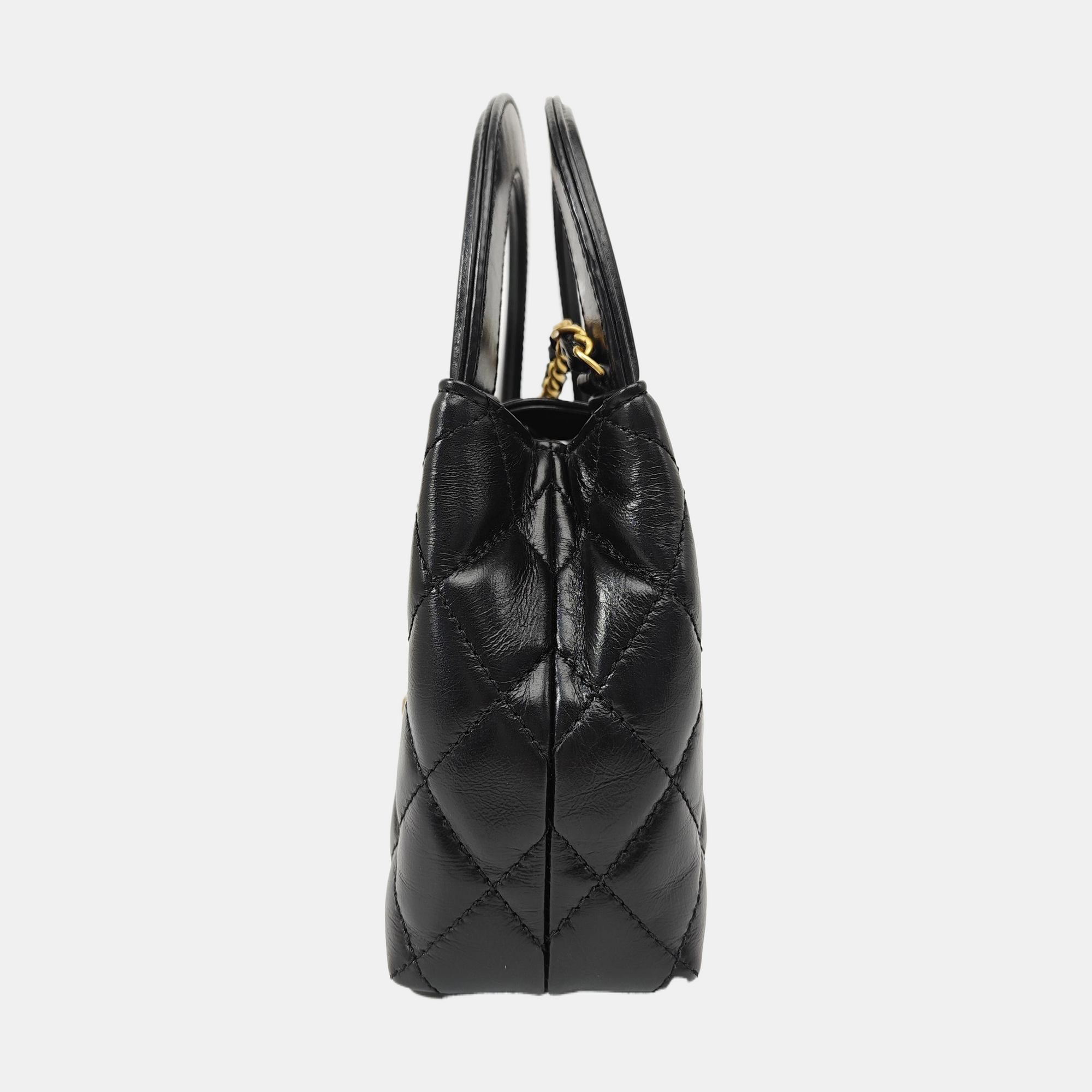 KELLY Mini Quilted Calfskin Black