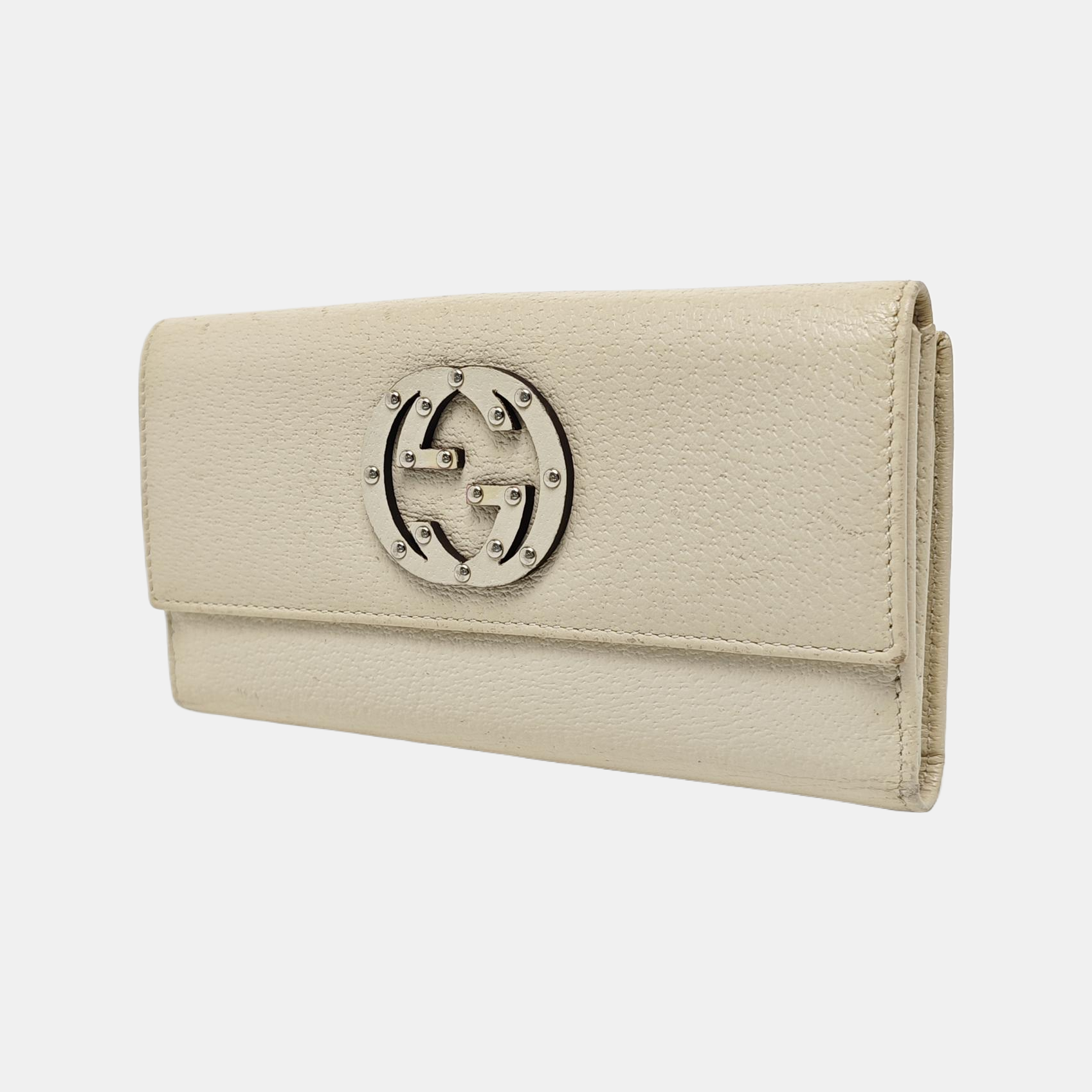 Authenticated pre-owned  Blondie Calfskin White Wallet - Wallet at Looply