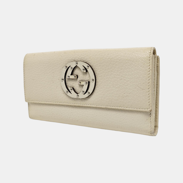 Authenticated pre-owned  Blondie Calfskin White Wallet - Wallet at Looply
