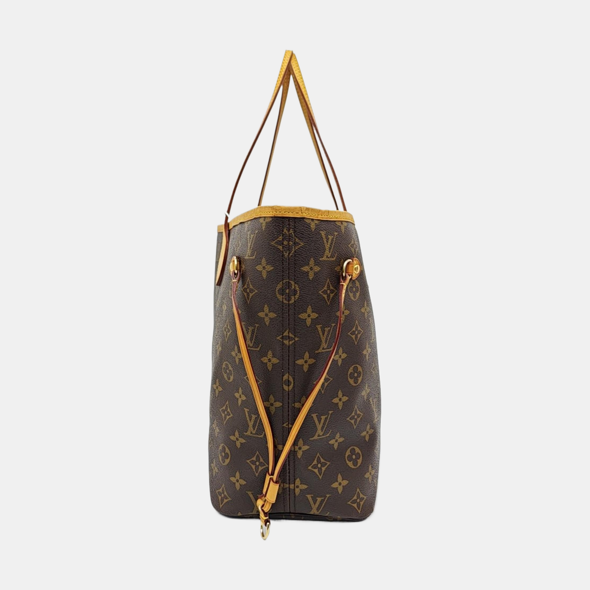 NEVERFULL MM Monogram Coated Canvas Brown