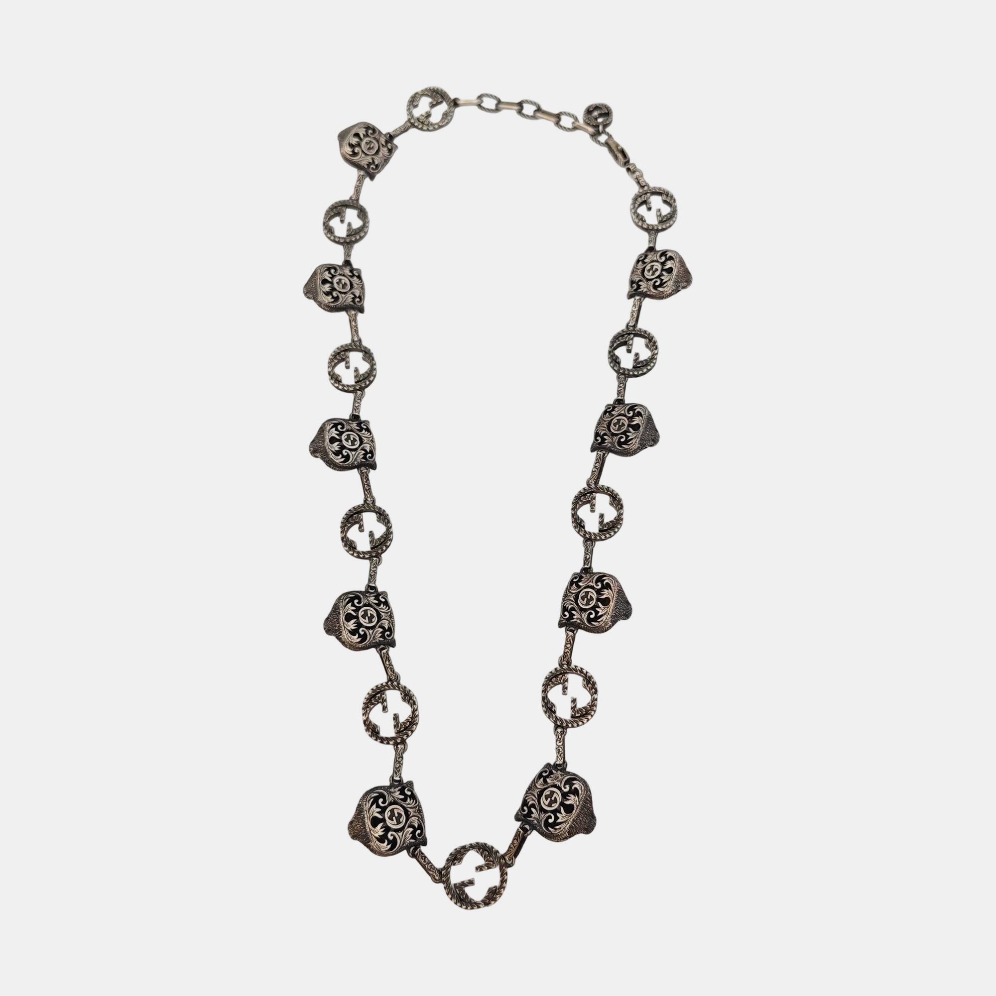 925 Sterling Silver Gray Necklace