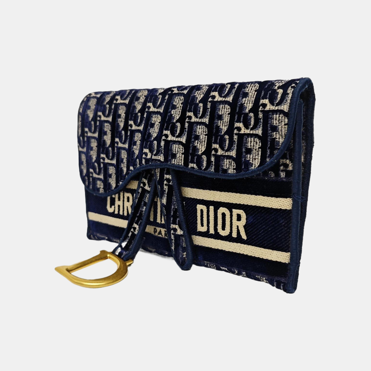 Saddle Mini Oblique Canvas Blue