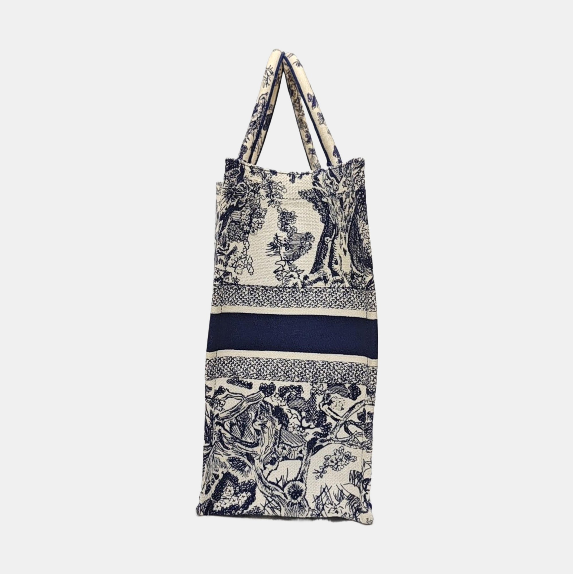 Book Tote Large Fabric Blue