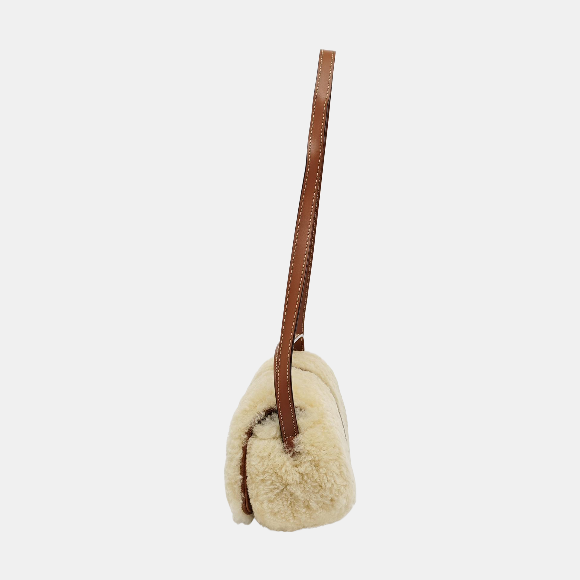 Sheepskin Shoulder Bag Small Beige
