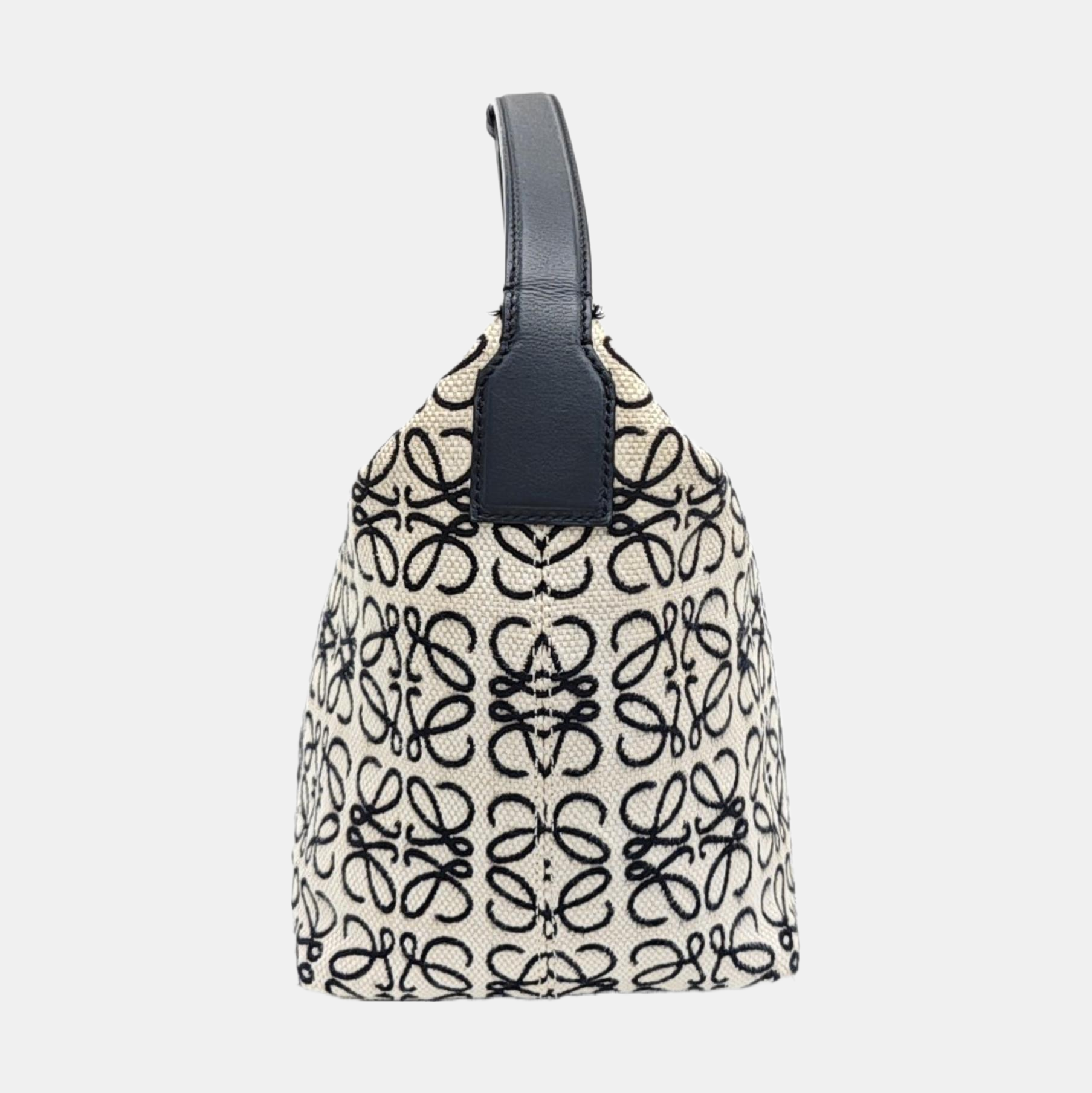 Monogram Fabric Top Handle Bag Beige