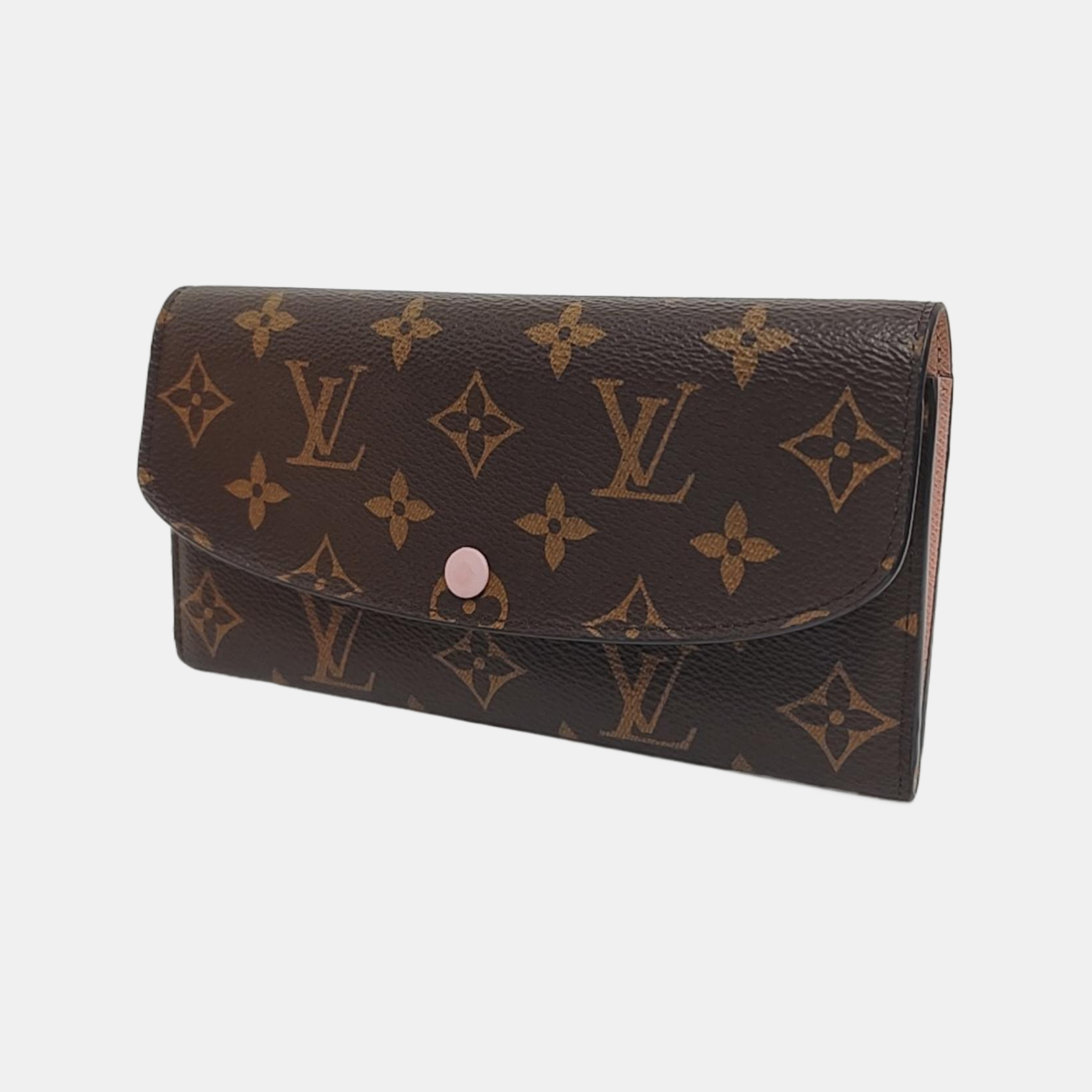 EMILIE Monogram Coated Canvas Brown Wallet