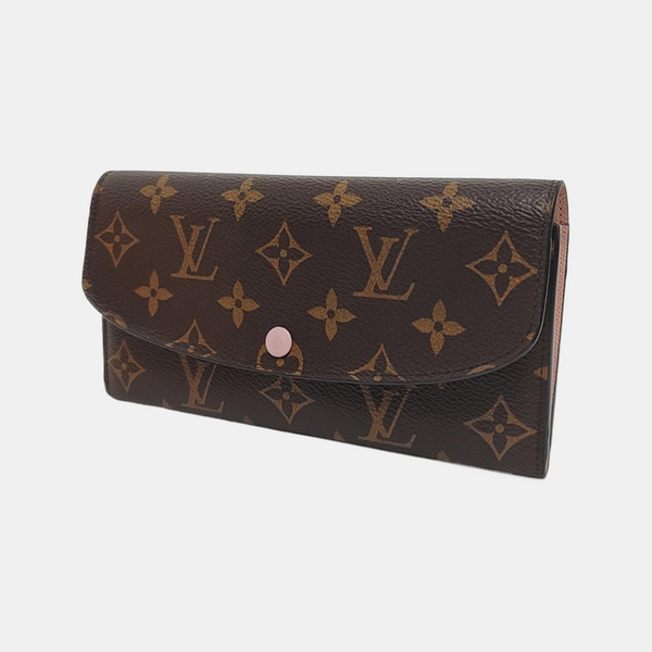 EMILIE Monogram Coated Canvas Brown Wallet