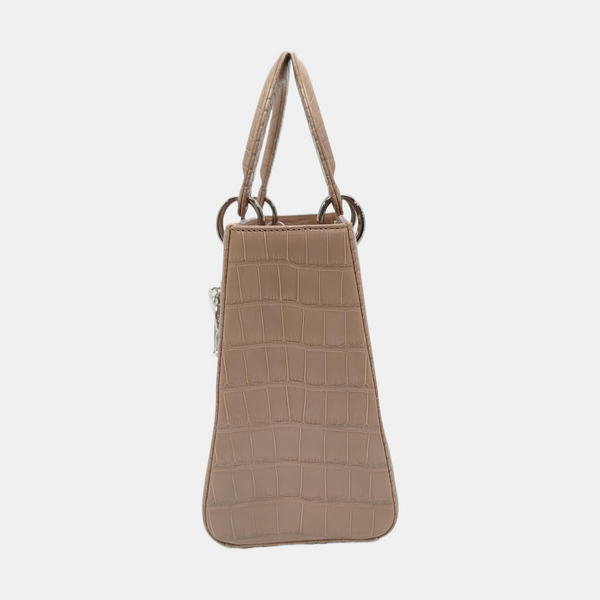 Lady Dior Medium Crocodile Beige