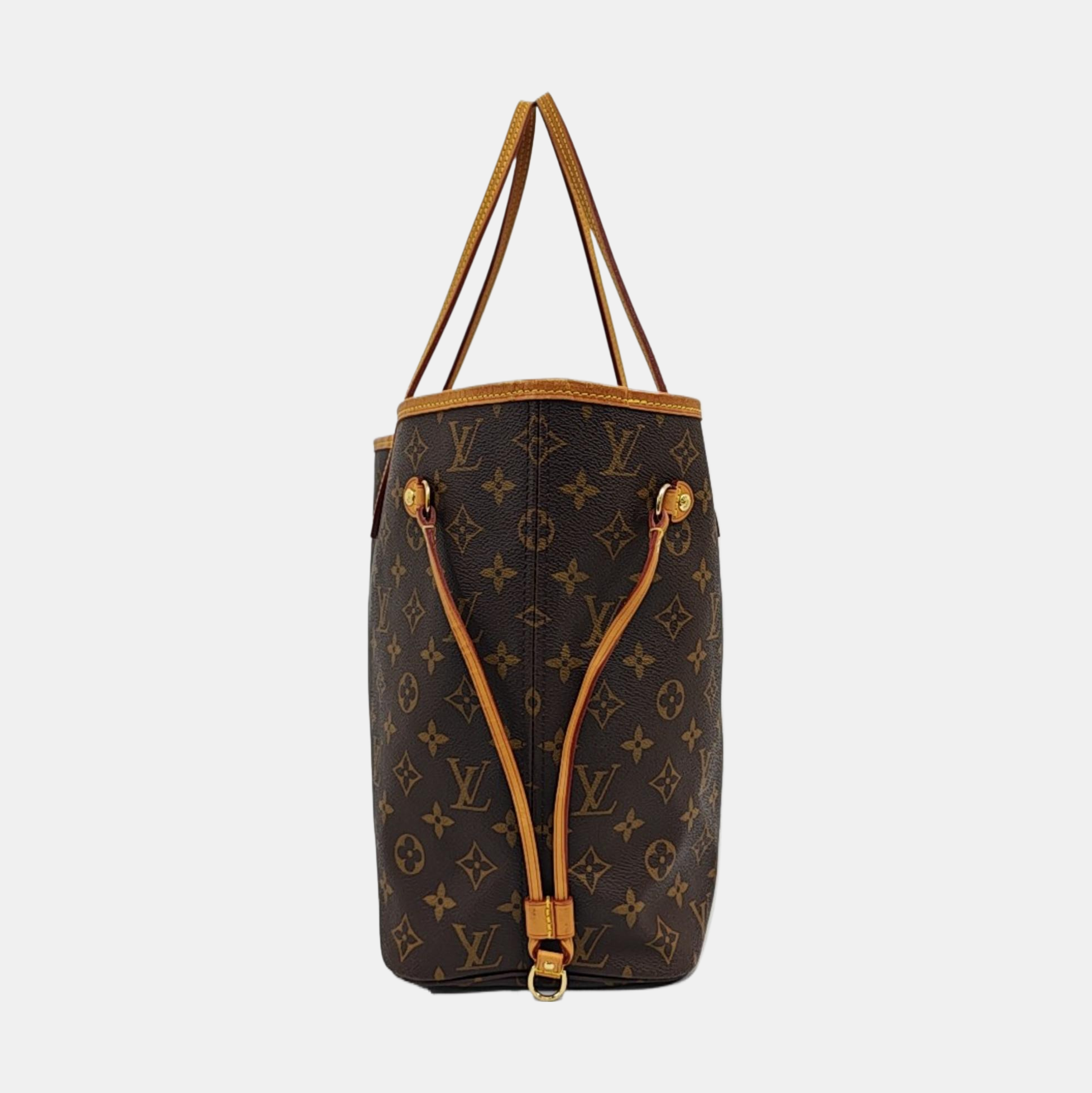 NEVERFULL MM Monogram Coated Canvas Brown