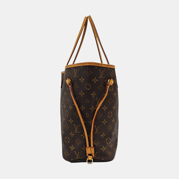 NEVERFULL MM Monogram Coated Canvas Brown