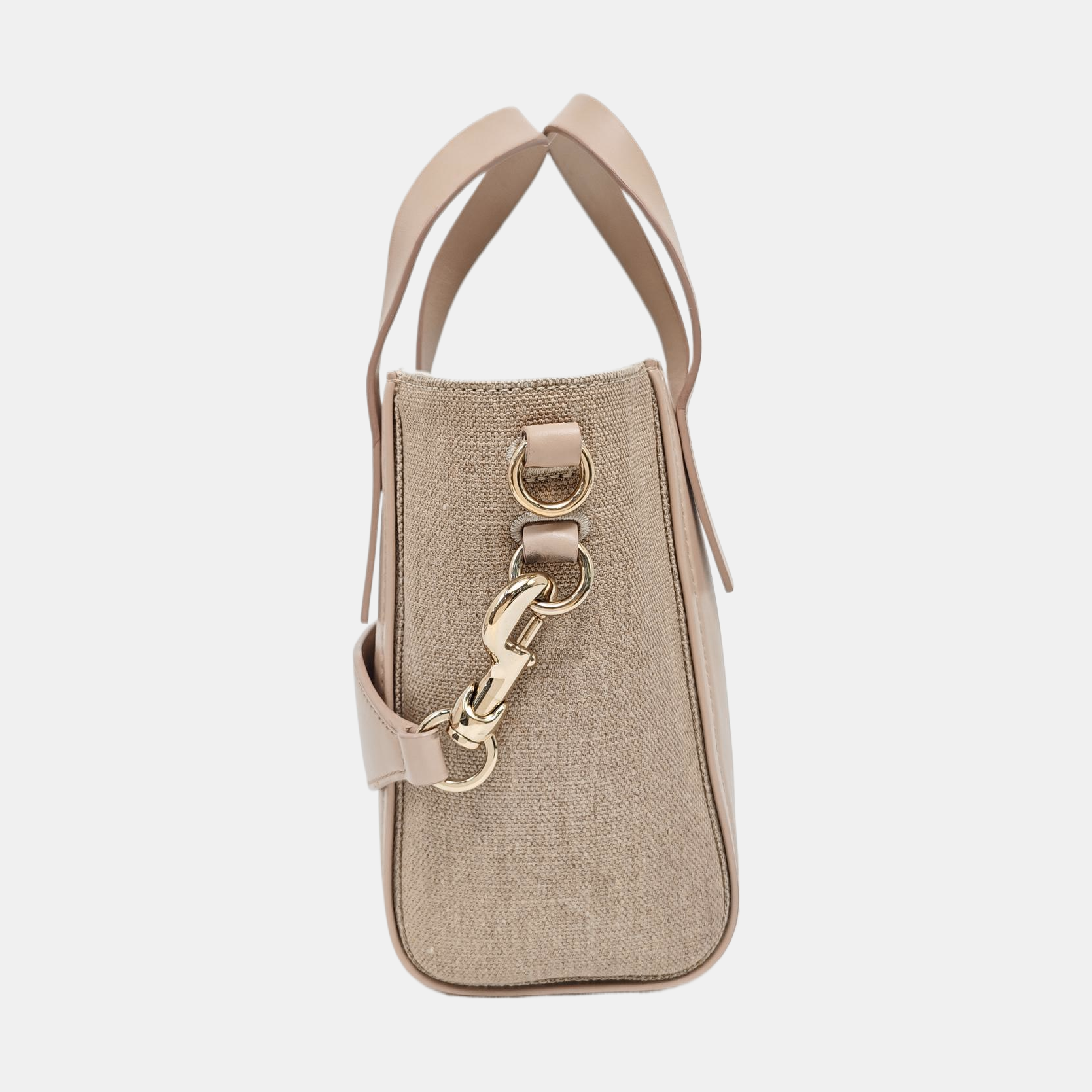 Leather Tote Bag Small Pink