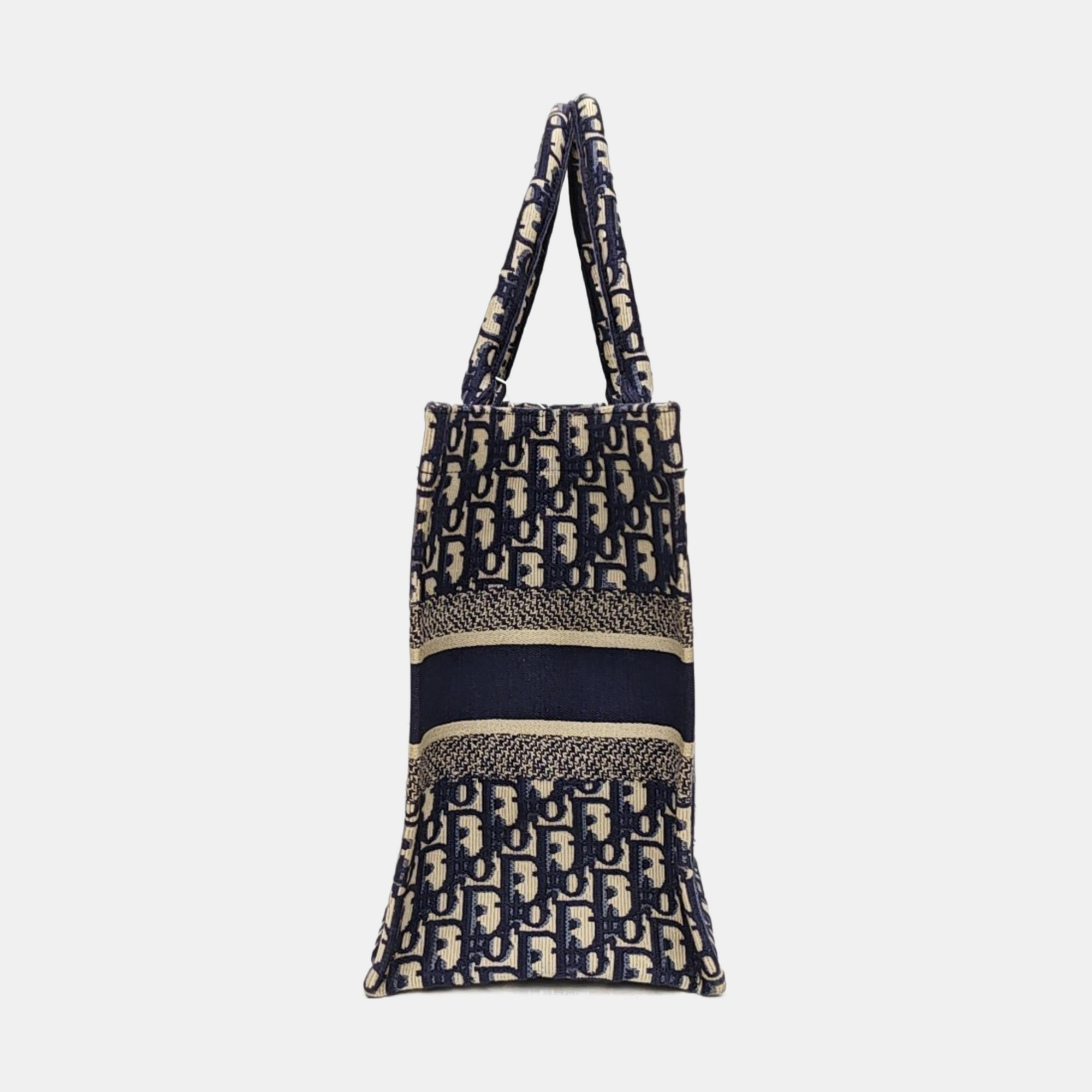 Book Tote Medium Oblique Canvas Blue