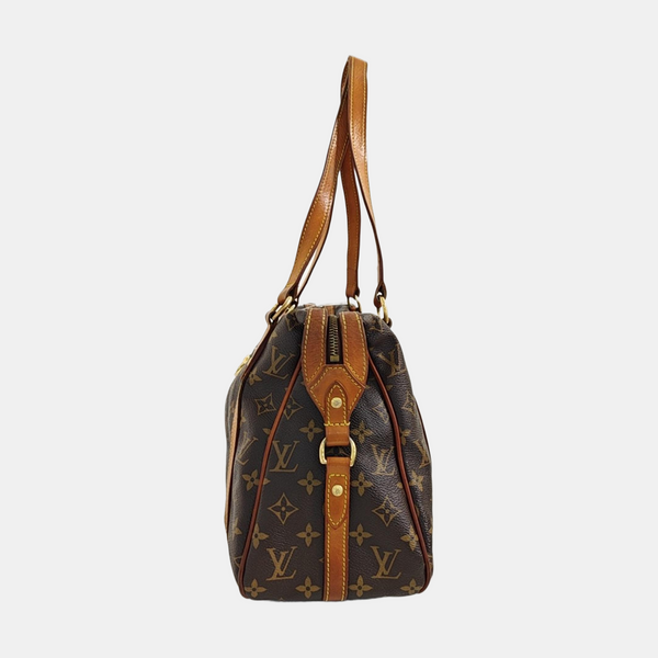 STRESA Monogram Coated Canvas Brown